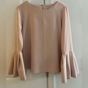 Vintage LOFT Bell Sleeve Light Pink Blouse